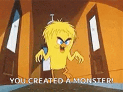 Tweety Bird Monster GIF