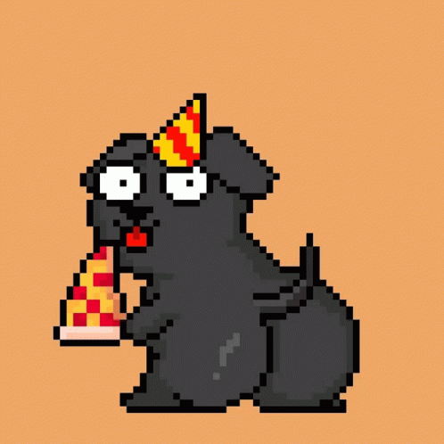 Twerking Dog Black Pug Cartoon GIF