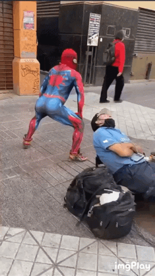 Twerking Spiderman Dance GIF