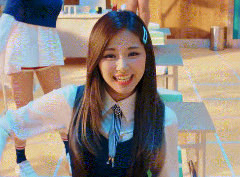 Twice Tzuyu Signal In Student Uniform GIF