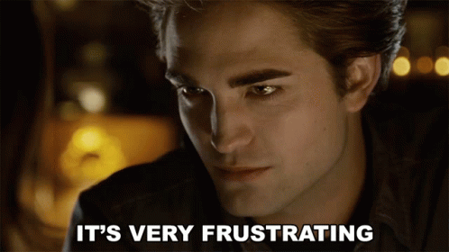 Twilight Charming Edward Cullen Very Frustrating GIF