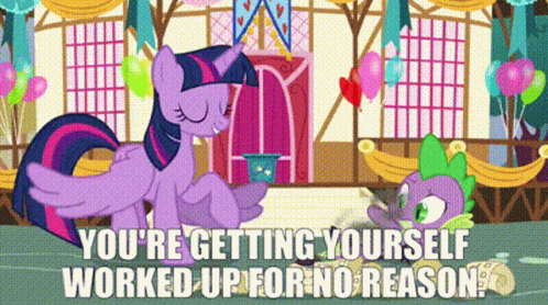Twilight Sparkle and Spike Getting Worked Up