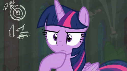 Twilight Sparkle Calculating GIF