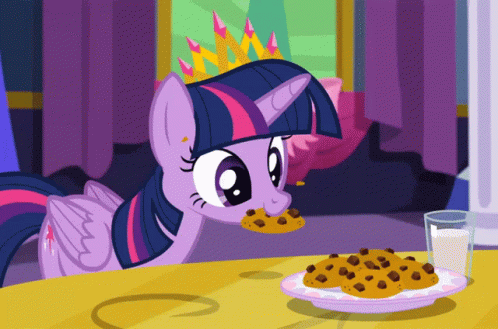 Twilight Sparkle Eating Cookie GIF