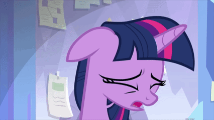 Twilight Sparkle From My Little Pony Looks Sad And Tired GIF