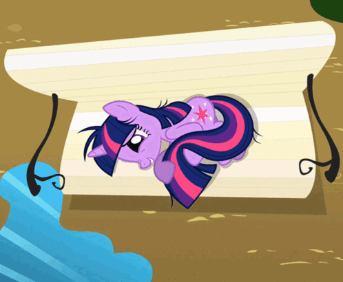 Twilight Sparkle Grooming Herself GIF