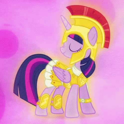 Twilight Sparkle in Spartan Helmet