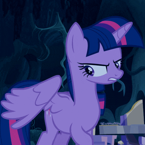 Twilight Sparkle Standing in a Dark Room