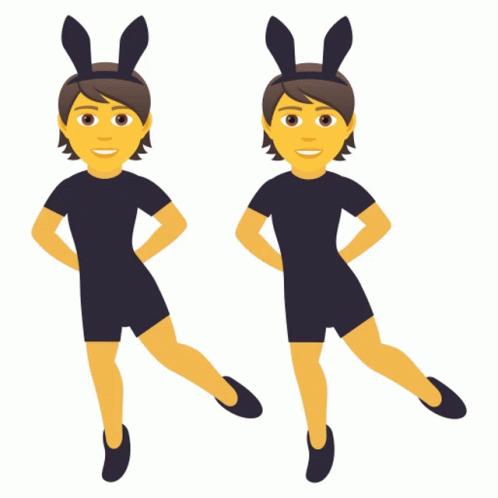 Twin Girls Bunny Dancing GIF