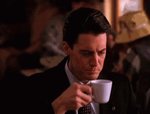 Twin Peaks Dale Cooper Drink Coffee GIF