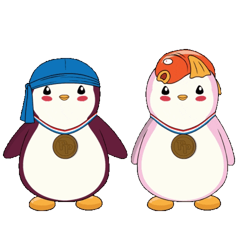 Twin Penguin Taking A Bow GIF