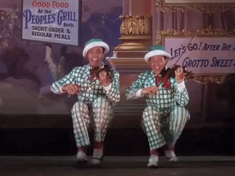 Twin Playing Violin GIF