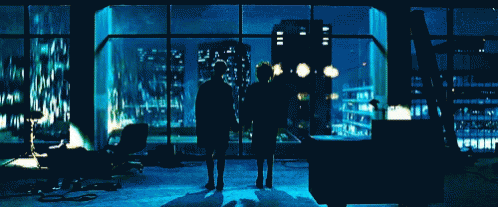 Twin Towers Falling Couple Holding Hands GIF