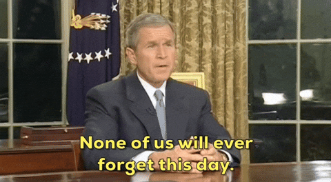 Twin Towers Falling George W Bush Speech GIF