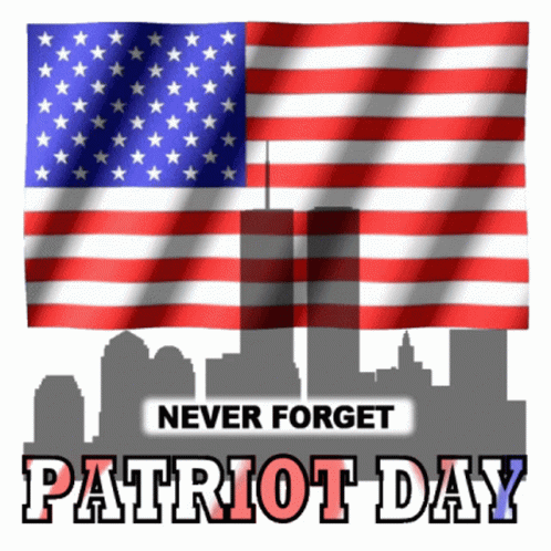 Twin Towers Falling Never Forget Patriot Day GIF
