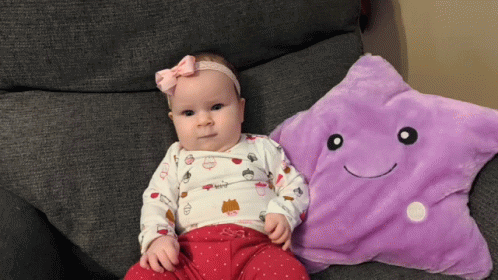 Twinkle Pillow Baby Girl GIF