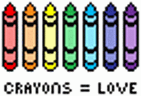 Twinkling Lights Of Coloring Crayons GIF
