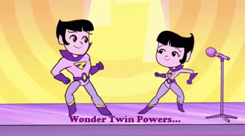 Twinning Wonder Twins Power Activated GIF
