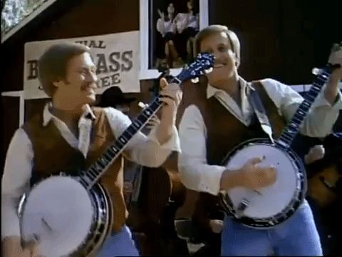 Twins Banjo Yeehaw Kick GIF