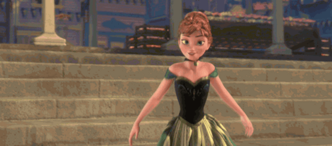 Twirling Frozen Anna GIF