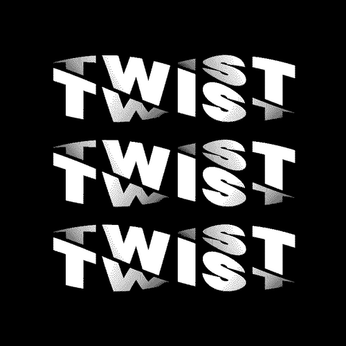 Twist Spin Typography GIF
