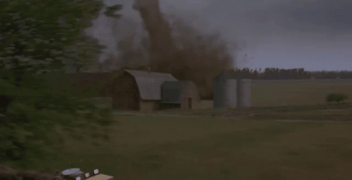 Twister Touchdown Chasing Truck Movie Scene GIF