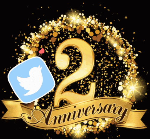 Twitter Second Glitter Happy Anniversary GIF