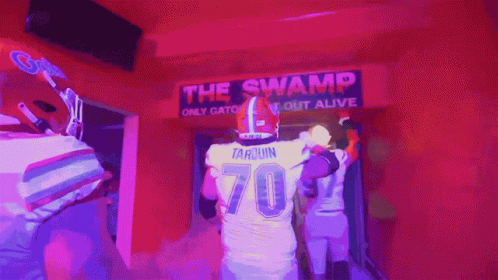 Two Alabama Football Players Celebrate Touchdown