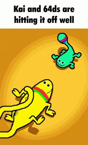 Two Animated Dancing Lizard GIF