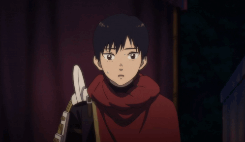 Two Anime Characters Are Standing Next To Each Other With One Making A Funny Face GIF