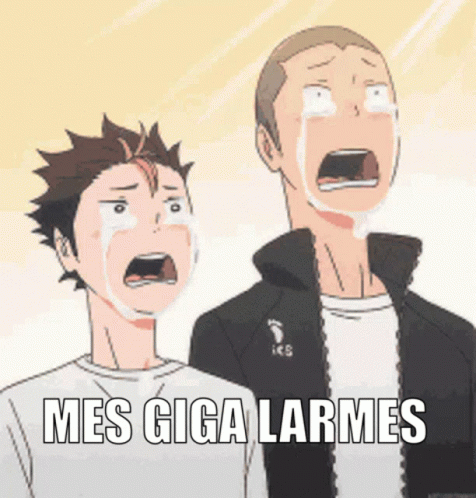 Two Anime Characters Crying Mes Giga Larme