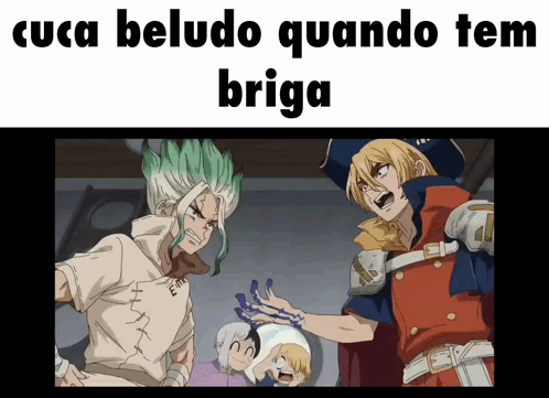 Two Anime Characters Cuca Beludo Quando Tem Briga