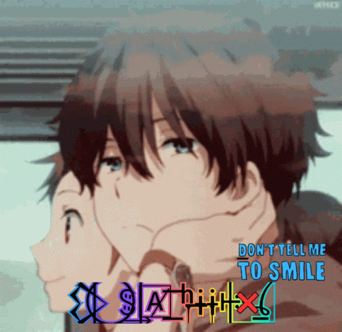 Two Anime Characters Don't Tell Me to Smile