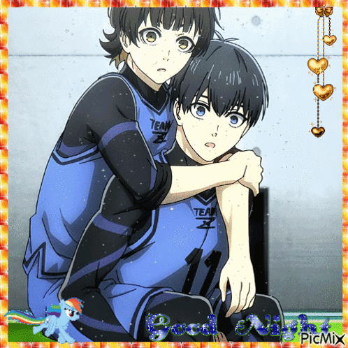 Two Anime Characters Good Night