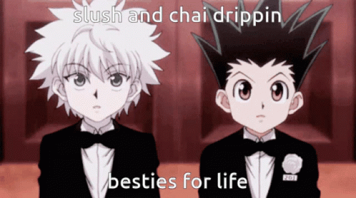Two Anime Characters Slush and Chai Drippin