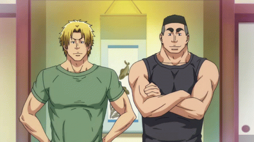 Two Anime Characters Standing Together