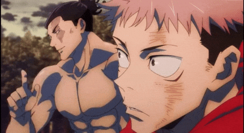 Two Anime Characters Standing Together