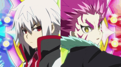 Two Anime Characters Standing Together