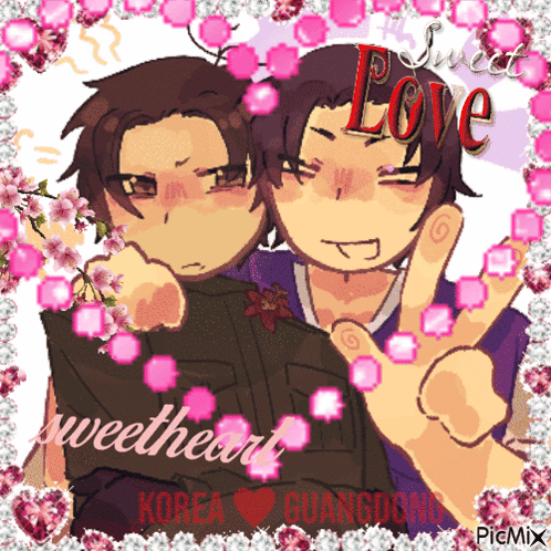 Two Anime Characters Sweet Love Korea And Guangdong GIF