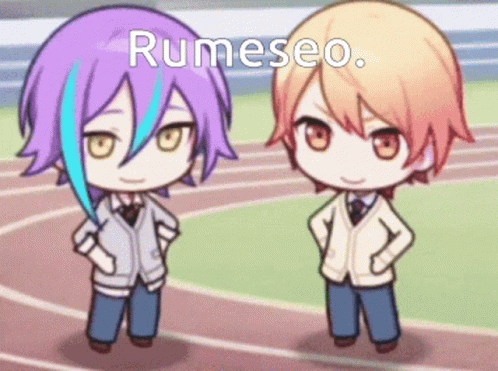 Two Anime Characters with Rumeseo