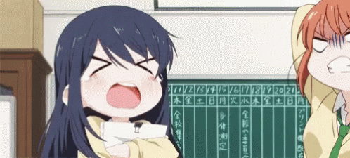 Two Anime Girls Before Chalkboard Numbers 1-21 GIF