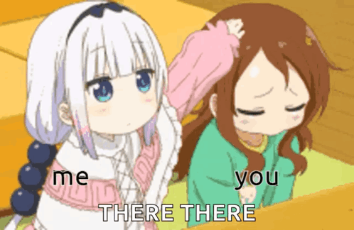 Two Anime Girls Hand on Forehead