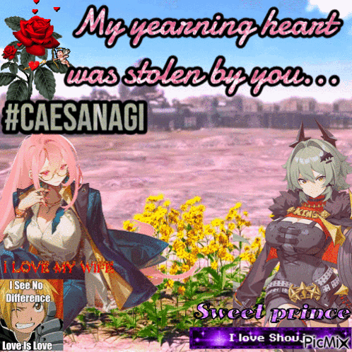 Two Anime Girls My Yearning Heart Was Stolen By You
