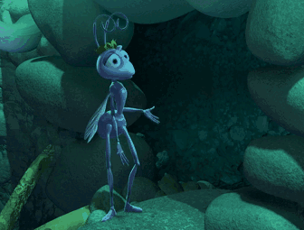 Two Ants Holding Hands With The Words Thank You Written Below Them GIF