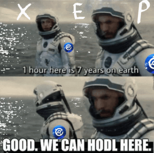 Two Astronauts Saying Good We Can Hodl Here GIF