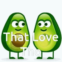 Two Avocados Saying That Love