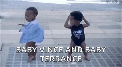 Two Babies Dancing in Diapers