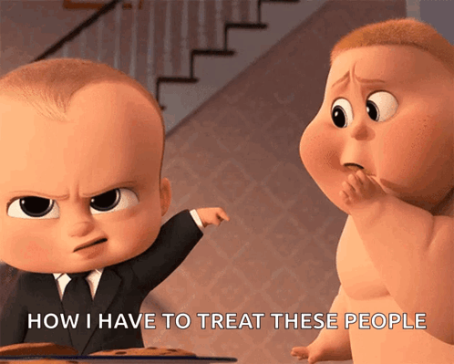 Two Babies From The Boss Baby Movie Are Talking To Each Other GIF