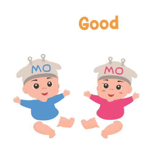 Two Babies Wearing Mo Hats