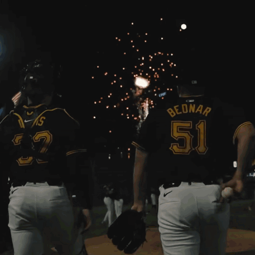 Two Baseball Players Number 51